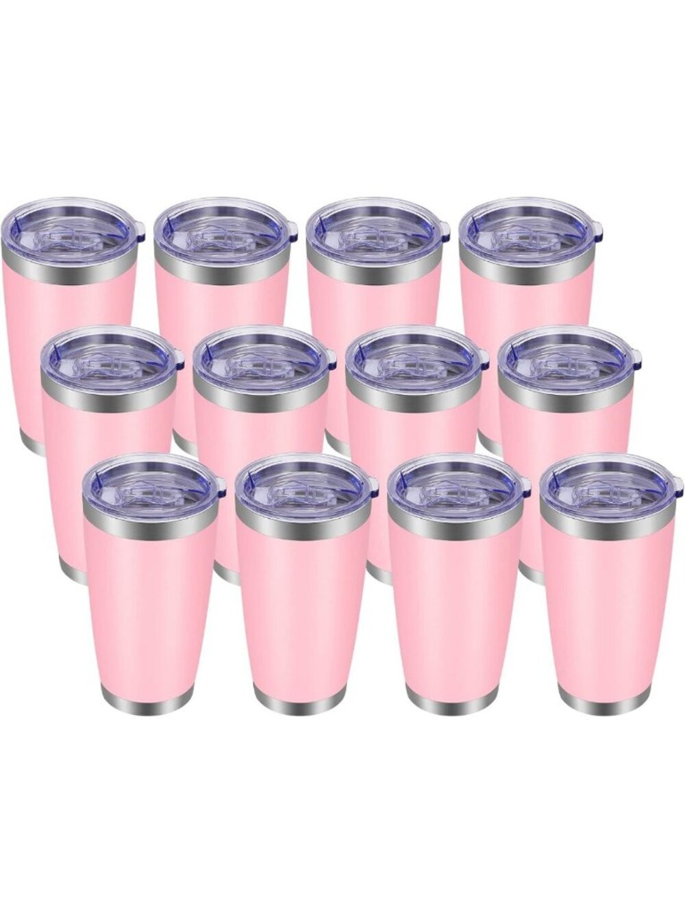 20oz Stainless Steel Tumbler Set with Lid & Straw - Insulated Travel Coffee